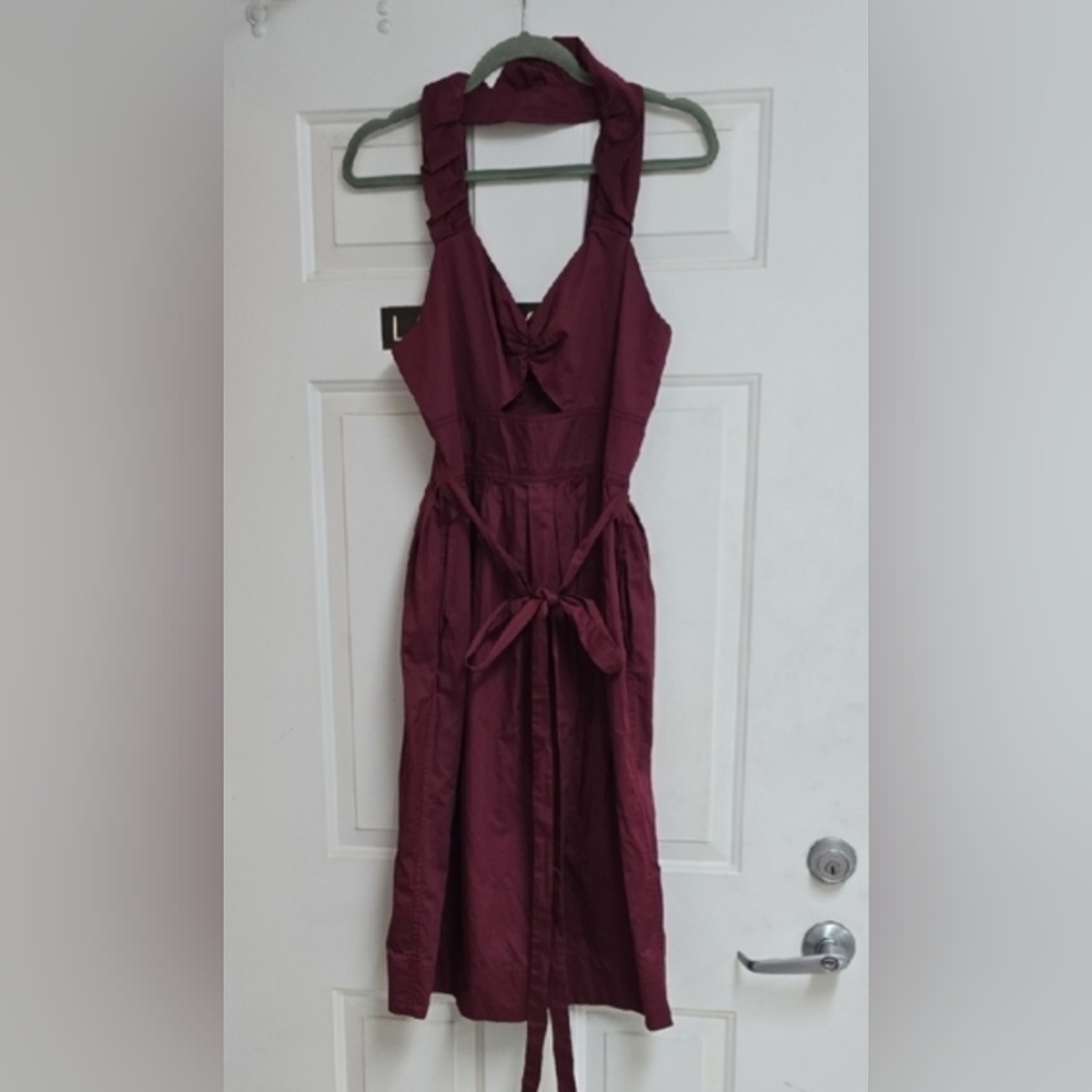 Jill Stuart Deep Red Backless Dress